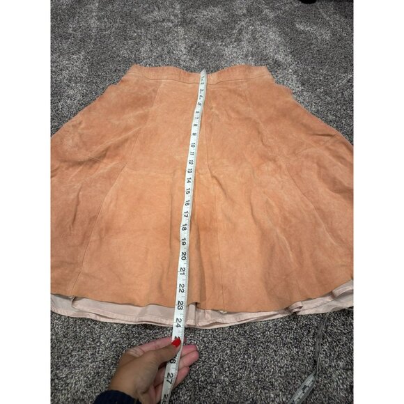 Iris And Ink Coral Goat Suede Skirt Size 8 - Picture 4 of 8